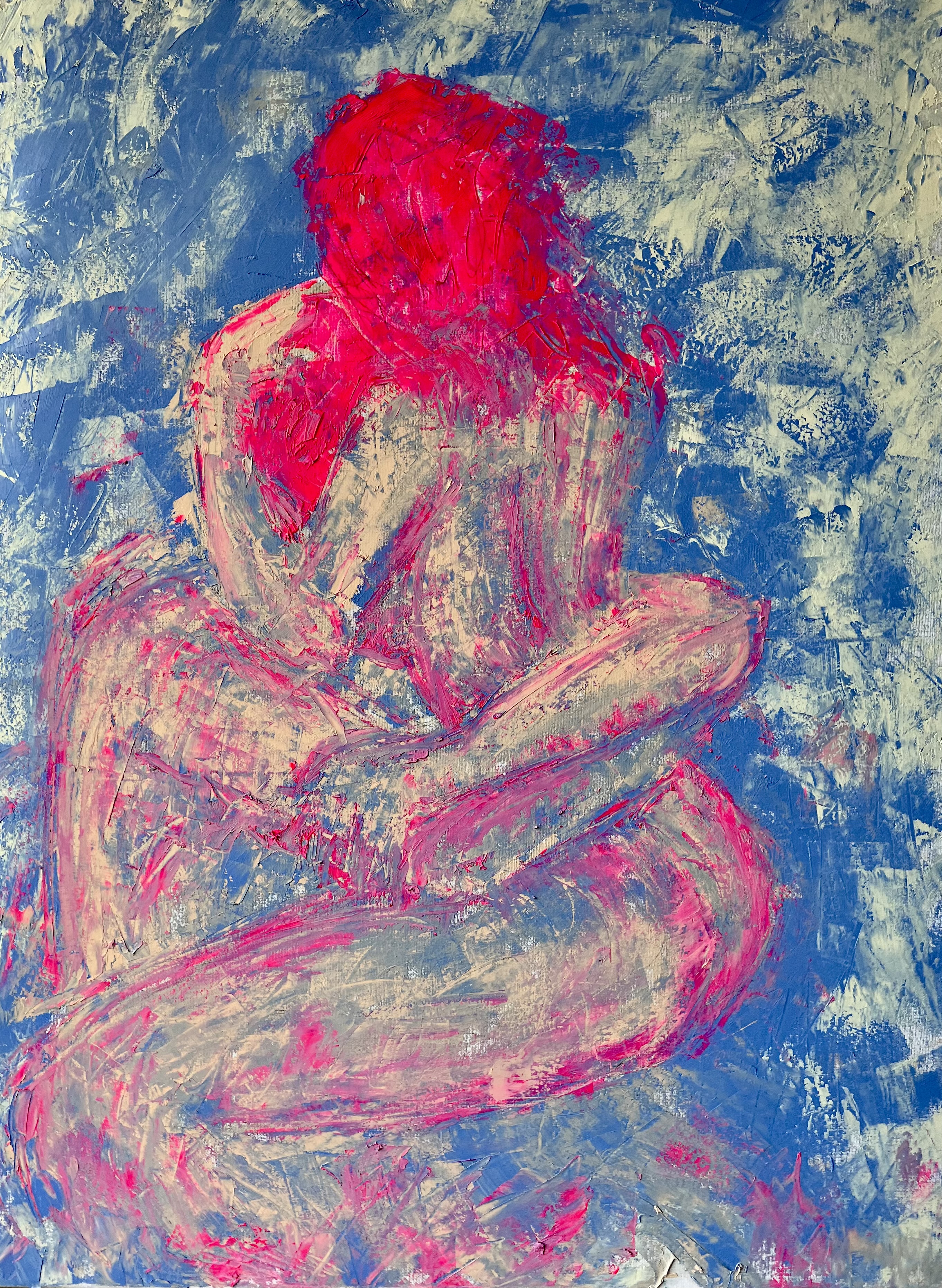 SOUL 8561 - abstract figure in pink and blue